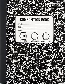 Amazon | 1 Subject Wide Ruledマーブルコンポジション80ページ